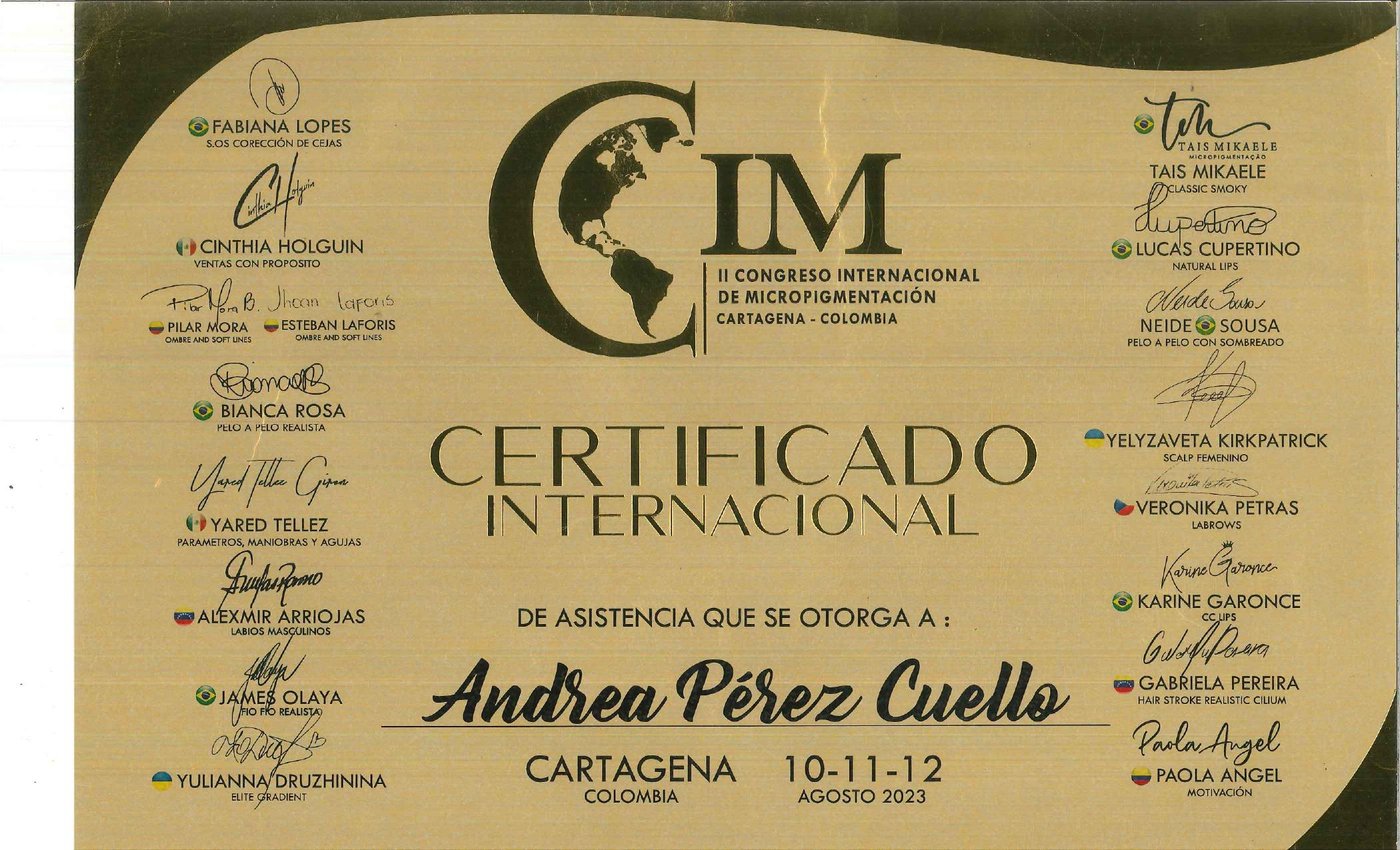 CIM Micropigmentación - Andrea Pérez