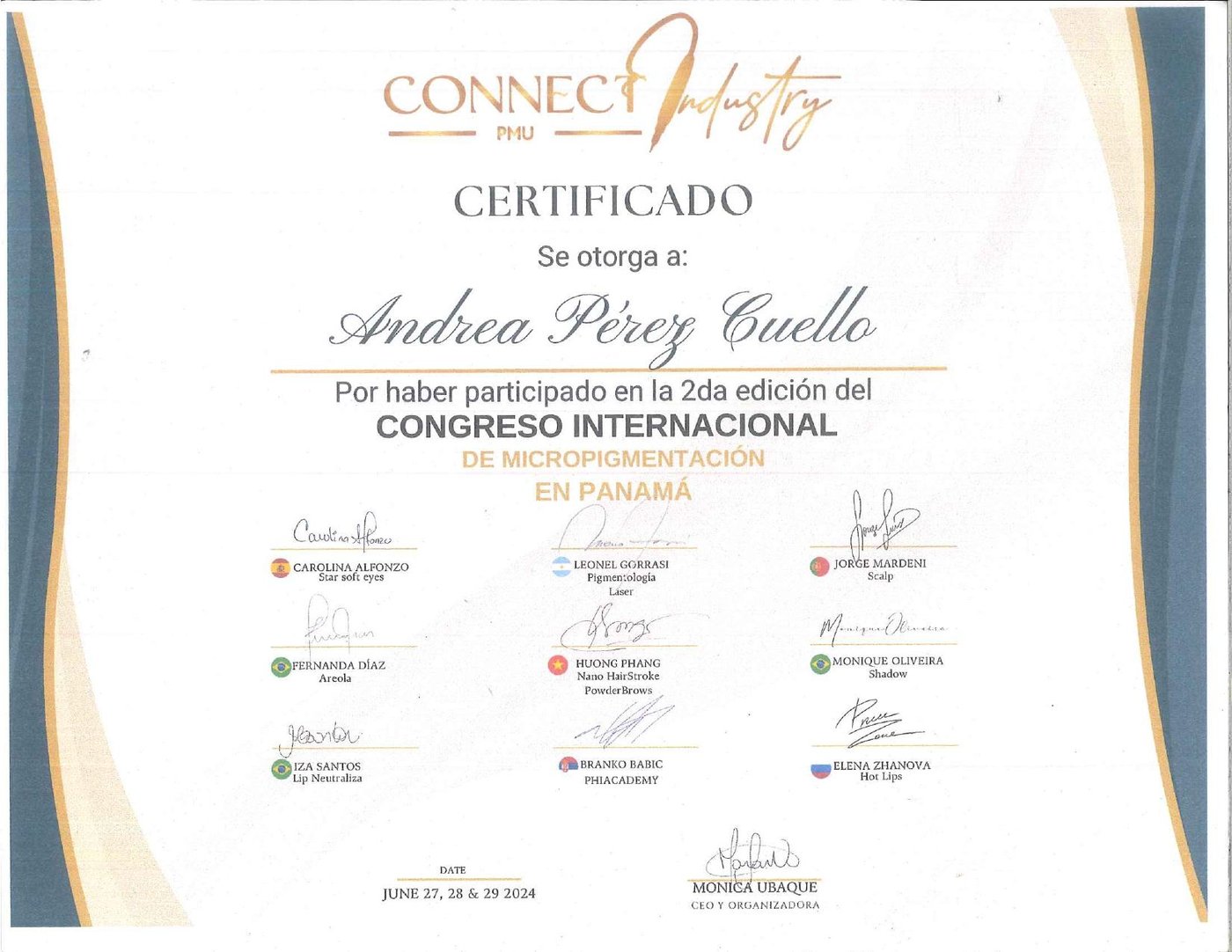 Congreso Internacional de Micropigmentación - Andrea Pérez